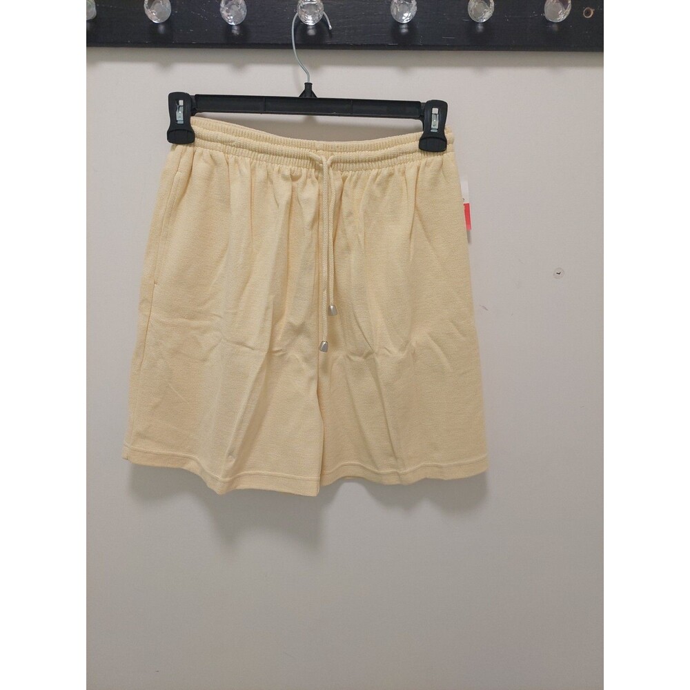 Liz Claibourne Knit Shorts Yellow Size M NWT Vintage